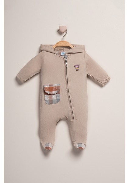 Kapüşonlu Fermuarlı Tulum