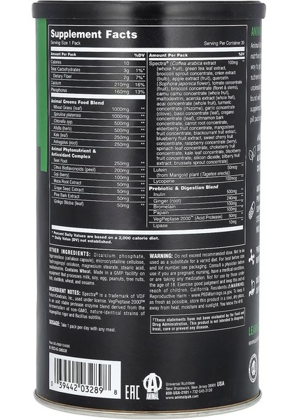 Animal Daily Greens 30 Paket fiyatları