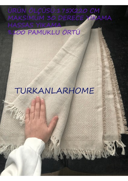 Lüks Pamuklu Koltuk-Çekyat Örtüsü 175 x 220 cm Çift Taraflı Terletmez Kaymaz Toplanmaz