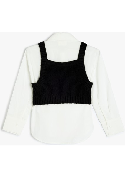 Süveter Detaylı Uzun Kollu Gömlek fiyatları