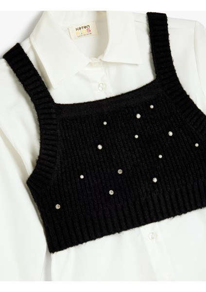 Süveter Detaylı Uzun Kollu Gömlek modelleri