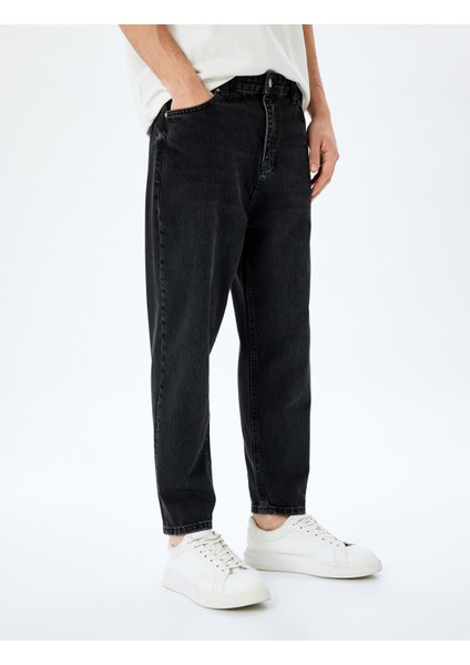 Pamuklu Normal Bel Loose Fit Jean Pantolon - Steve Jean