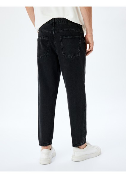 Pamuklu Normal Bel Loose Fit Jean Pantolon - Steve Jean