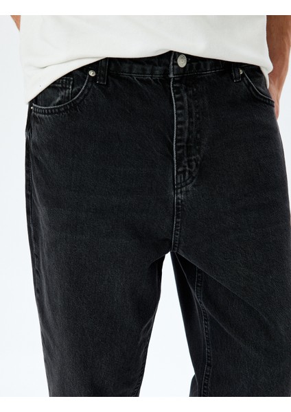Pamuklu Normal Bel Loose Fit Jean Pantolon - Steve Jean