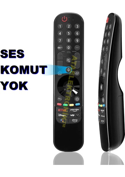 ( SES - MOUSE YOK ) Lg Sihirli Kumanda Lg MR-21GA Smart Tv Uyumlu MR24GA