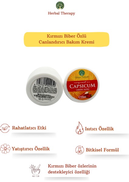 Kırmızı Biber Özlü Canlandırıcı Bakım Kremi, 20 ml