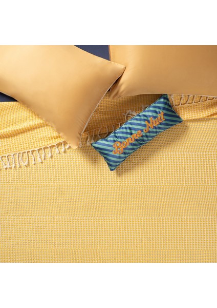 Baklan Parça Boyama Çift Kişilik Tencel - Cotton Tencel Pamuk Pike 200x220 Cm Sarı