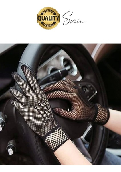 Özel Tasarım Siyah Renkli Likralı File Eldiven Parmaklı Örgü Yetişkin Transparan Yeni Sezon Kısa Boy fiyatları