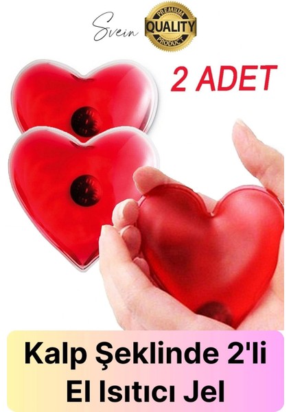 2 Adet Kalp Şeklinde El Sobası Isıtıcı Sihirli Jel Sıcak Isınmatik Sevgililer Günü Kış Cep