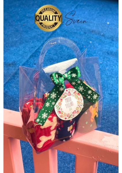 Yılbaşı Hediyesi Yeniyıl Çorap 3 Çift Kutulu Desenli Uzun Renkli Kadın Erkek Unisex Özel Konsept Kış fiyatları