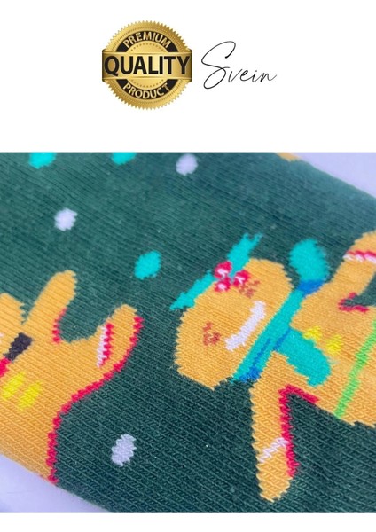 Yılbaşı Hediyesi Yeniyıl Çorap 3 Çift Kutulu Desenli Uzun Renkli Kadın Erkek Unisex Özel Konsept Kış modelleri