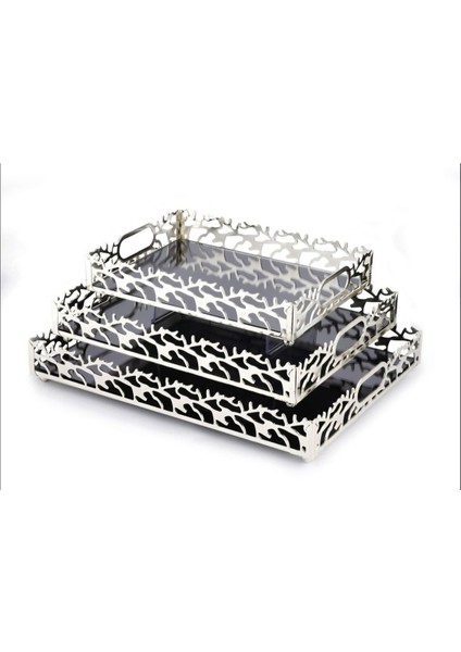 Gümüş Metal Tepsi Küçük
