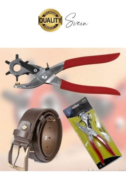 6 Uçlu Kemer ve Deri Delme Delici Aleti Ergonomik Saplı Metal Çelik Delgeç Hızlı Pratik Kolay Zımba fiyatları