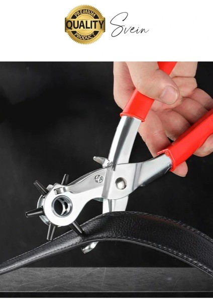 6 Uçlu Kemer ve Deri Delme Delici Aleti Ergonomik Saplı Metal Çelik Delgeç Hızlı Pratik Kolay Zımba indirimleri