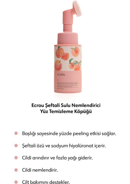 Şeftali Sulu Nemlendirici Yüz Temizleme Köpüğü 230ML