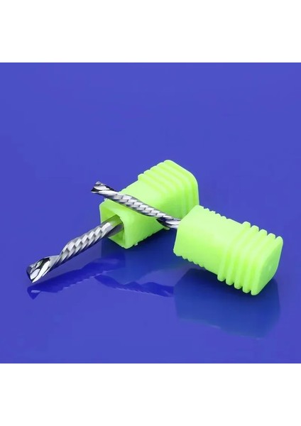 3.175X2X8X38 Tek Flüt Spiral Freze Uçları 3.175MM Ahşap/plastik/ağaç Işleme Akrilik Cnc Freze Kesici Frezeleri 10 Adet