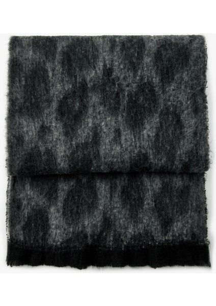 Uzun Atkı Leopar Desenli Püsküllü Yumuşak Dokulu fiyatları