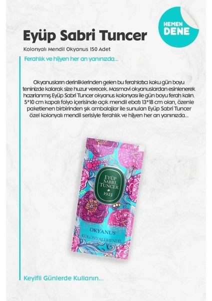 Okyanus 150'LI, Mandalina 50'li ve 150'LI Ve, Kolonyalı Mendil, Ananas Losyon 250 ml Rosie indirimleri