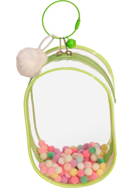 Temizle Şekil Çantası Su Geçirmez Küçük Çantası 15/18 cm Için Yeşil Top (Yurt Dışından)