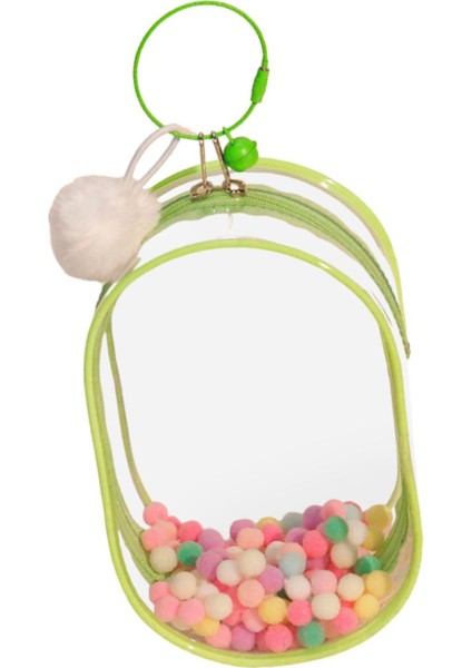 Temizle Şekil Çantası Su Geçirmez Küçük Çantası 15/18 cm Için Yeşil Top (Yurt Dışından)