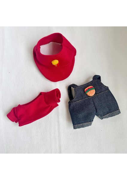 Şapkalı Oyuncak Bebek Giysileri, Sevimli Sağlam Moda Bebek Giydirme, 17CM Kolyeli Bebek Için Oyuncak Bebek Giysileri (Yurt Dışından)