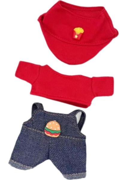 Şapkalı Oyuncak Bebek Giysileri, Sevimli Sağlam Moda Bebek Giydirme, 17CM Kolyeli Bebek Için Oyuncak Bebek Giysileri (Yurt Dışından)