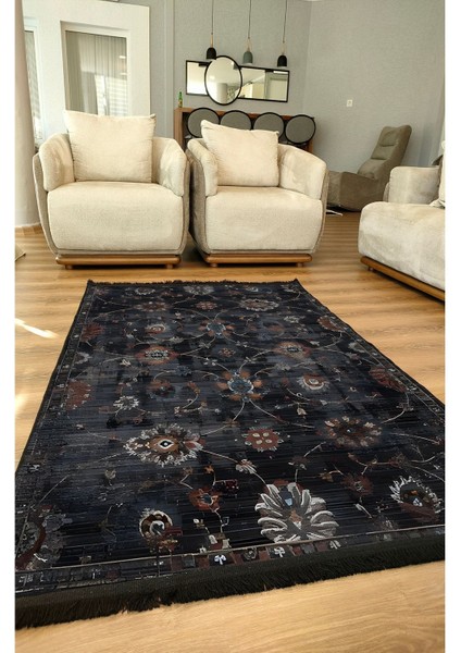 Mars 54 Modern Stil Kreatif Siyah Halı ve Kilim Salon Halısı Saçaklı Yıkanabilen Dekoratif Halı fiyatları