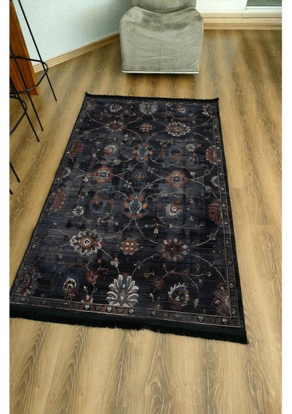 Mars 54 Modern Stil Kreatif Siyah Halı ve Kilim Salon Halısı Saçaklı Yıkanabilen Dekoratif Halı modelleri