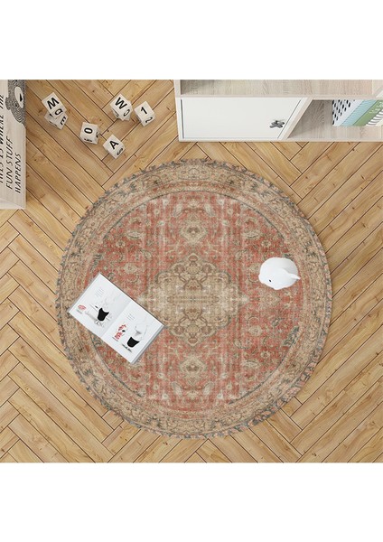 Mars Halı Doğal Tonlarında Patchwork Temalı Dekoratif Kilim Salon Halısı Saçaklı Yıkanabilen Halı