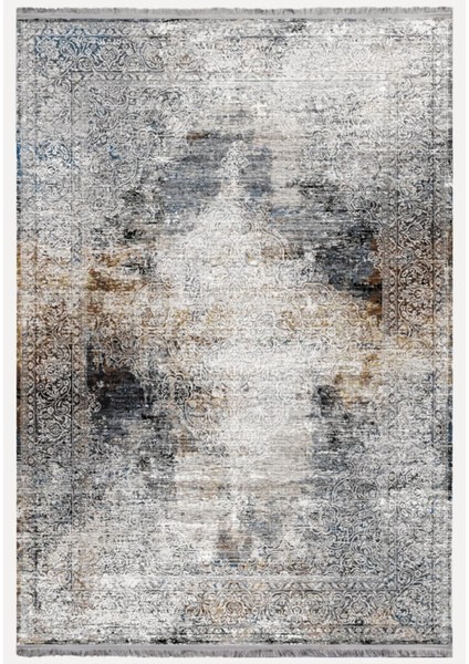 Mars 2163 Eskitme Desenli Yıkanabilir Kaymaz Tabanlı Salon Halısı, Koridor ve Mutfak Halısı