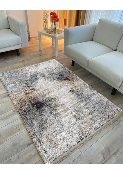 Mars 2163 Eskitme Desenli Yıkanabilir Kaymaz Tabanlı Salon Halısı, Koridor ve Mutfak Halısı fırsatları