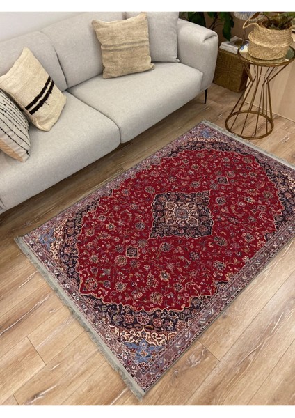 Mars 2167 Etnik Desenli Yıkanabilir Kaymaz Tabanlı Salon Halısı, Koridor ve Mutfak Halısı Kilim