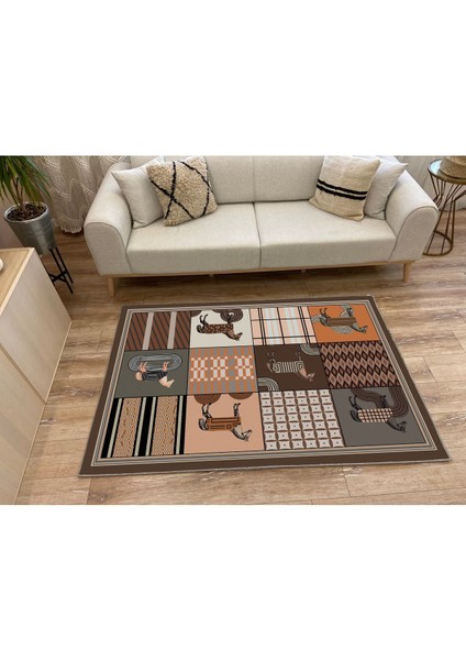 Mars 8 Modern Stil At Figürlü Halısı Oturma Odası Yemek Odası Için Yıkanabilen Dekoratif Halı fiyatları