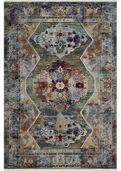 Mars 63 Modern Stil Haki Tonda Mars Halı ve Kilim Salon Halısı Halı Saçaklı Yıkanabilen Halı