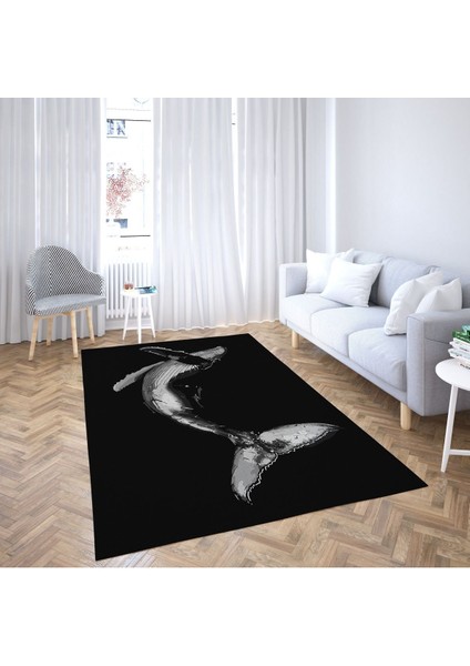 Mars 49 Modern Stil Siyah Balina Halı ve Kilim Salon Halısı Yıkanabilen Dekoratif Halı fiyatları