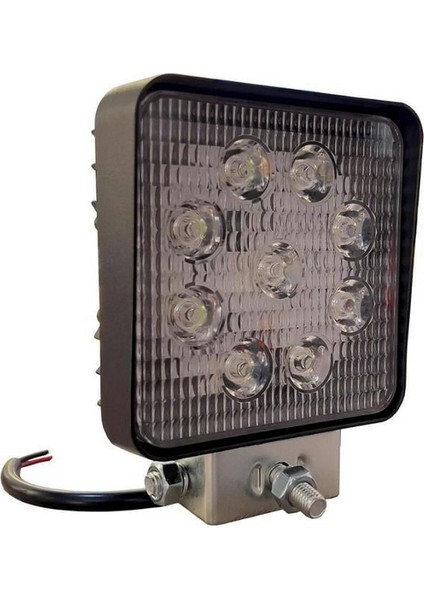 10V-30V ÇALIŞMA LAMBASI KARE (9 X 3W POWER LEDLİ) (108*108 MM) E9