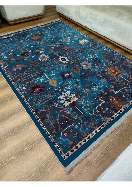 Marss 52 Etnik Desenli Yıkanabilir Kaymaz Tabanlı Salon Halısı, Koridor ve Mutfak Halısı Kilim