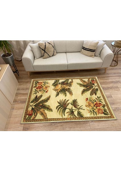 Mars 156 Pastel Çiçeksi Floral Çok Renkli Modern Dokuma Taban Halı indirimleri