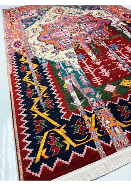 Mars 15 Sanatsal Artwork Stil Çok Renkli Vintage Dokuma Taban Halı fırsatları