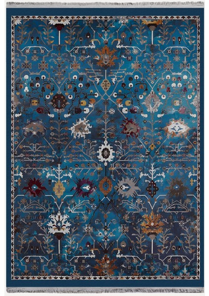 Mars 52 Modern Stil Kreatif Lacivert Halı ve Kilim Salon Halısı Yıkanabilen Dekoratif Halı