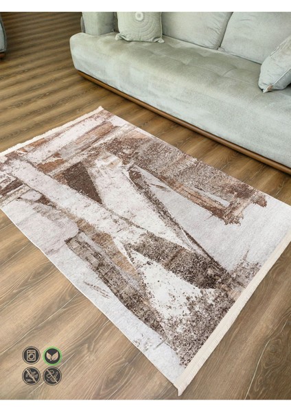 Mars 16 Modern Stil Soyut Halısı Oturma Odası Yemek Odası Için Yıkanabilen Dekoratif Halı fiyatları