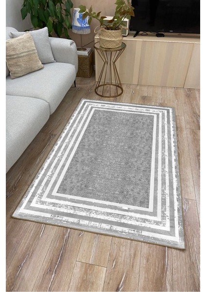 Mars 2086 Gri Çerçeve Minimalist Sade Tasarım Dokuma Taban Halı modelleri