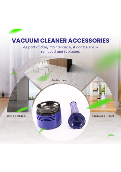 Dyson V7 V8 Elektrikli Süpürge Montajı Motor Arka Kapağı Ön ve Arka Filtre Takımı Motor Arka Kapağı Parçaları (Yurt Dışından)