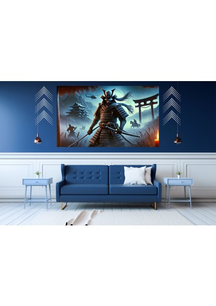 Ti-Play Bitmeyen Gece 60 x 90 cm Modern Samuray Pvc Çerçevesiz Tablo