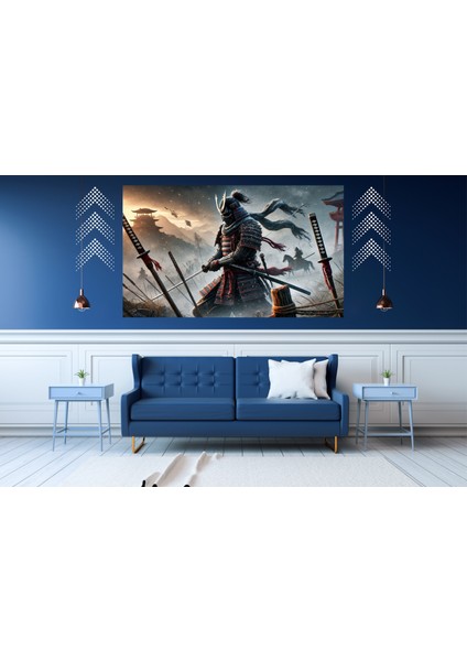 Ti-Play Ötesi Yok 60 x 90 cm Modern Samuray Pvc Çerçevesiz Tablo