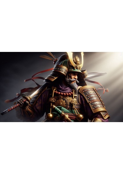 Ti-Play Usta Shogon Emir 60 x 90 cm Modern Samuray Pvc Çerçevesiz Tablo fiyatları