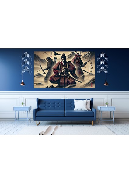 Ti-Play Savaşa Hazır 60 x 90 cm Modern Samuray Pvc Çerçevesiz Tablo