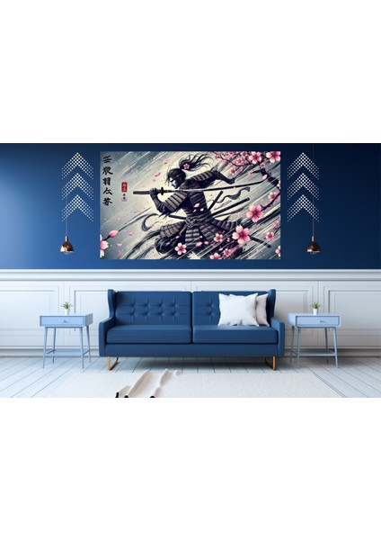 Ti-Play Samuray Baskın 60 x 90 cm Modern Pvc Çerçevesiz Tablo