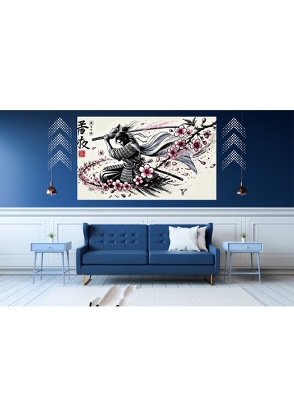 Ti-Play Samuray Ölüm ve Hayat 60 x 90 cm Modern Pvc Çerçevesiz Tablo