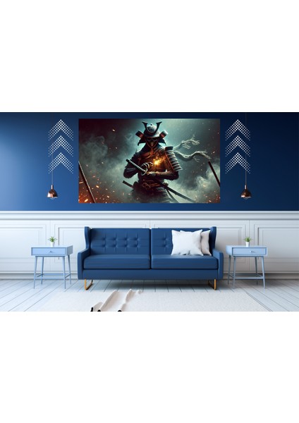 Ti-Play Yangına Dönüş 60 x 90 cm Modern Samuray Pvc Çerçevesiz Tablo
